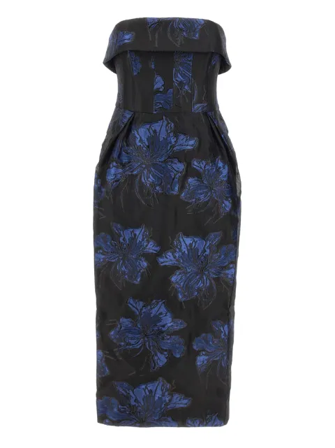 Rebecca Vallance off-the-shoulder floral-print dress Black 25041366NAVY