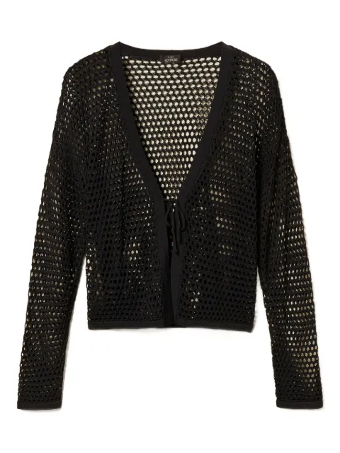 TWINSET mesh knit cardigan Black 261AP3031