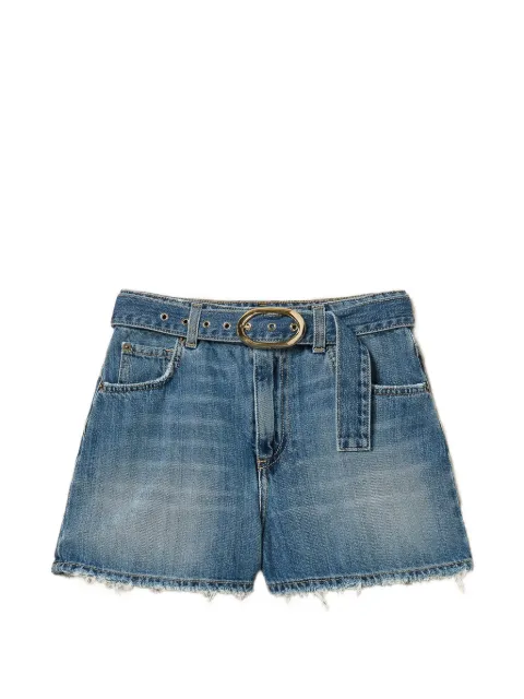 TWINSET denim shorts with belt Blue 261TP2711