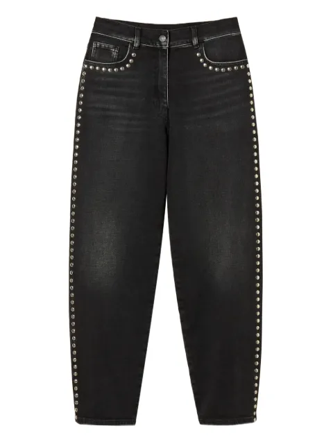 TWINSET barrel jeans with studs Black 261AP2262