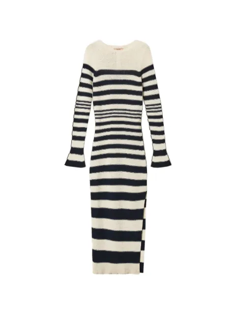 TWINSET striped knit maxi dress Blue 261TP3222