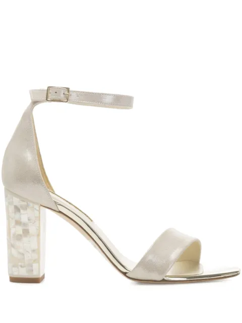 FREYA ROSE Martene embellished-heel sandals Neutrals MARTENE
