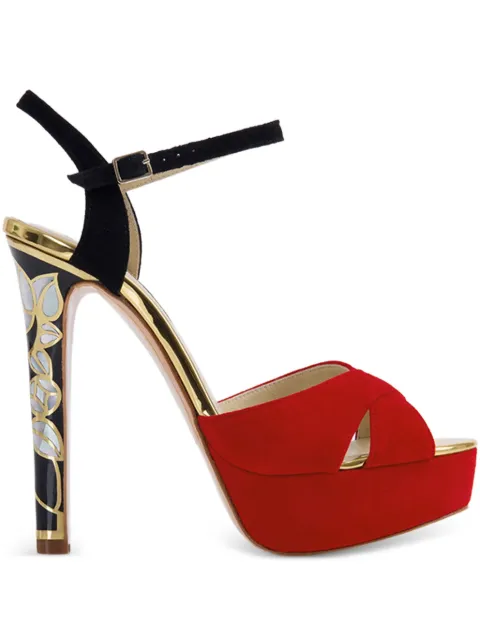 FREYA ROSE Rose In Bloom heeled sandals Red ROSEINBLOOM