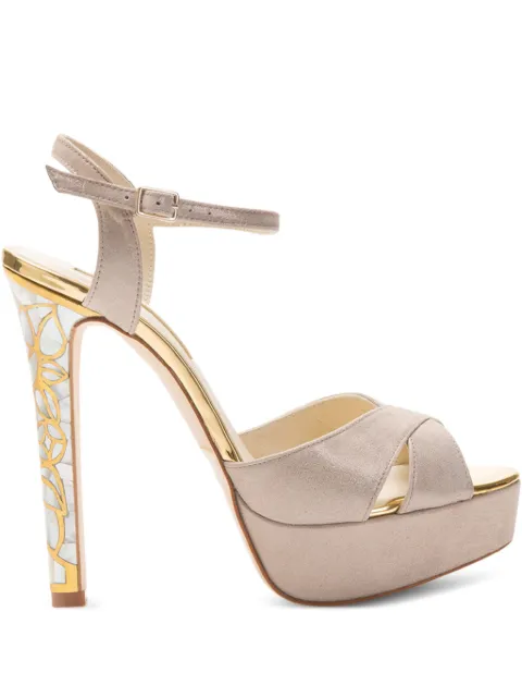 FREYA ROSE Rose ankle-strap heeled sandals Neutrals ROSEINBLOOM