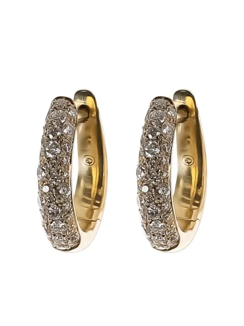 Octavia Elizabeth 18K yellow gold Cobblestone diamond hoop earrings Gold EADICBPESSMOS25