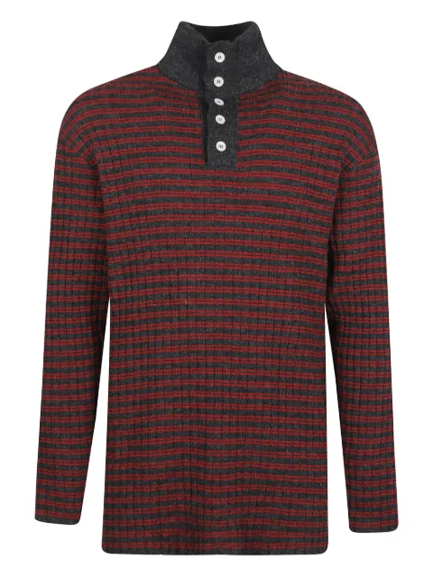 Namacheko highneck striped knitwear Red 7907060GREYBORDAUX
