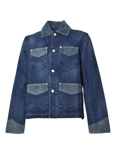Wales Bonner Sierra buttoned jacket Blue UA25DE03CO03504
