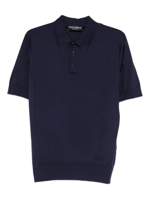 Dolce & Gabbana short-sleeves polo shirt Blue GXZ02ZJBSO5