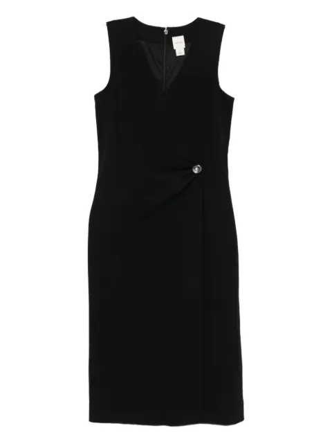 Calvin Klein sleeveless V-neck midi dress Black LV044E047GUB1