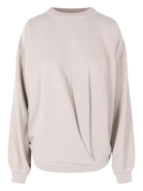 MARANT ÉTOILE Sauria draped sweatshirt Neutrals SW0149FAD1M01E