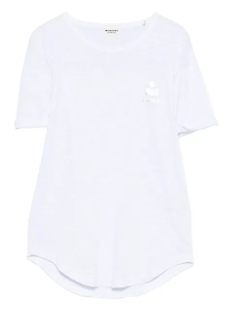 ISABEL MARANT logo-print T-shirt White TS0315FBA1N10E
