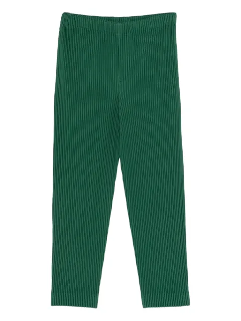 Homme Plissé Issey Miyake pleated straight-leg trousers Green HP58JF114