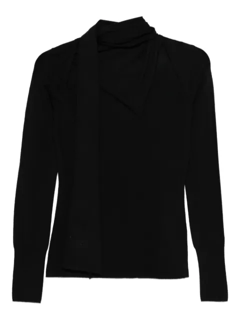 MARK KENLY DOMINO TAN scarf-detail sweater Black KEZIAH2612183303