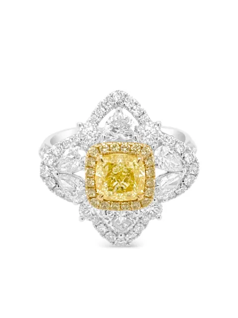 HYT Jewelry 18K white gold diamond ring Silver R1278HR
