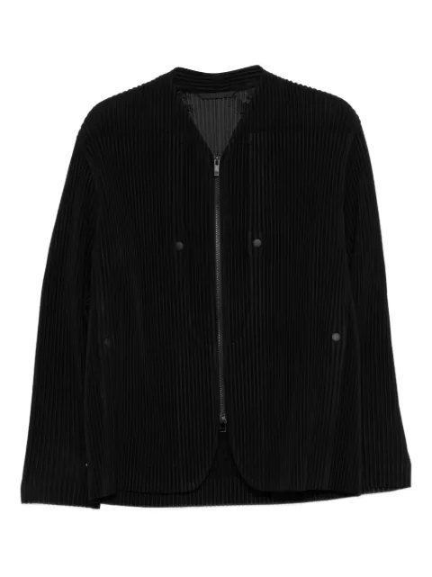 Homme Plissé Issey Miyake Quarry zipped jacket Black HP58JC300