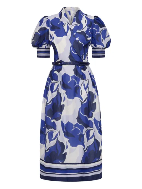 Rebecca Vallance Paros short-sleeve midi dress Blue 25011109