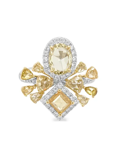 HYT Jewelry 18K white and yellow gold diamond ring Gold R1313HR