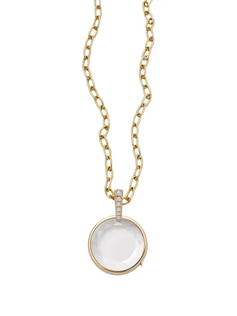 Loquet 18K yellow gold diamond Lyra Locket necklace Gold SETLYROVA18Y