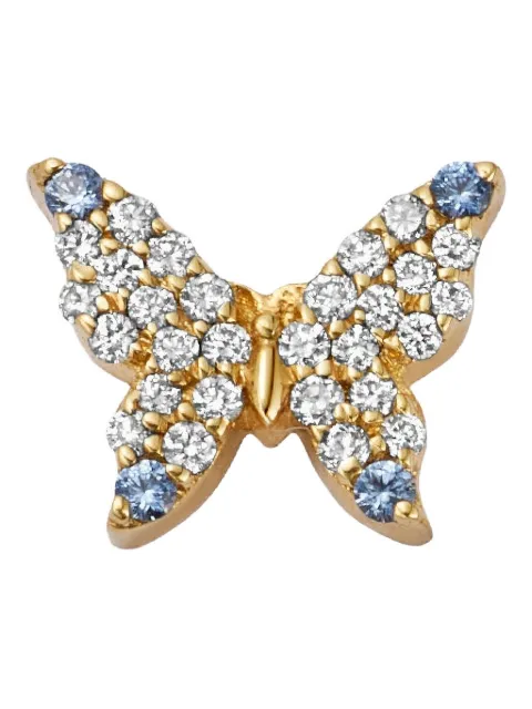Loquet 18K yellow gold butterfly diamond and sapphire charm Gold CHMBUTDIA18Y1