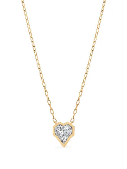 Sara Weinstock 18K yellow gold Honey Comb Heart diamond necklace Gold HCYWHNKG