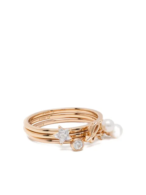 agnès b. pearl charm ring set Gold RG87H925