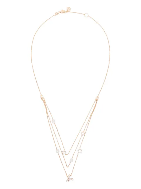 agnès b. Star Pearl layered necklace Gold NJ24H925