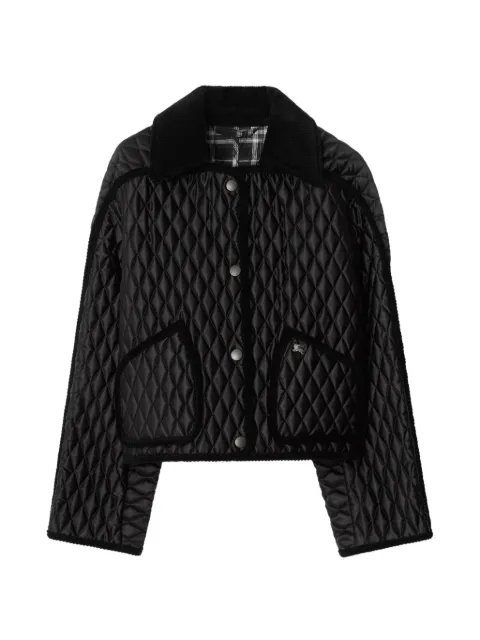 Burberry cropped quilted nylon Floriston jacket Black 8118404