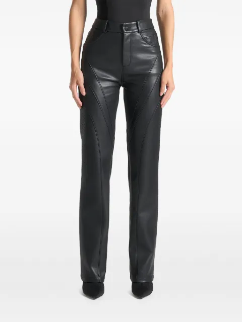 Manière De Voir leather biker trousers Black WMN4023