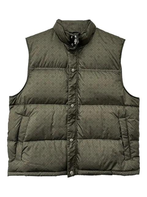 Chrome Hearts monogram-pattern padded gilet Green CHRM0474