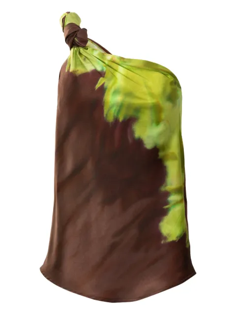 Silvia Tcherassi Yanet one-shoulder blouse Green ST260028