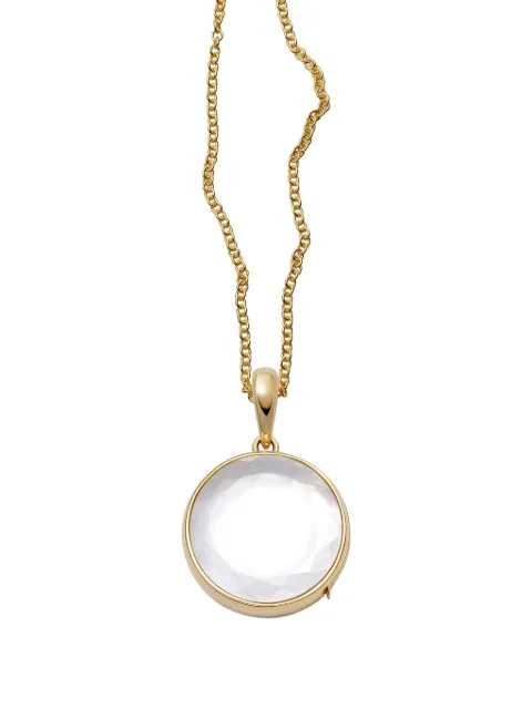 Loquet 18K yellow gold round locket necklace Gold SETMDRROL18Y