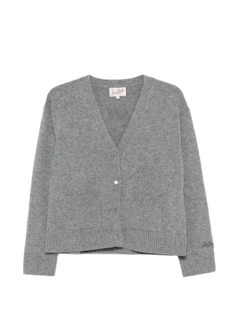 MC2 Saint Barth Madie V-neck pocket cardigan Grey MIE0001