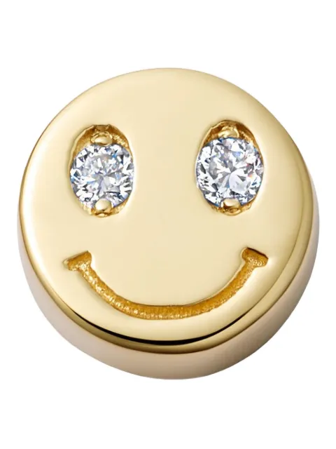 Loquet 18K yellow gold Happy Face diamond charm Gold CHMSMAHAP18Y1