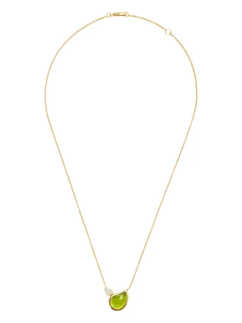 TAMARA COMOLLI 18K yellow gold Signature Two Drops peridot and diamond necklace Gold NSIG2DRPERPYG