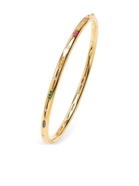 TAMARA COMOLLI 18K yellow gold Gypsy Candy Pave sapphire and tsavorite bangle Gold BAGYPCANP17YG