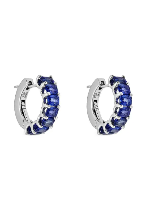 Jewels Aficionado sapphire hoop earrings Silver JAE11BWG