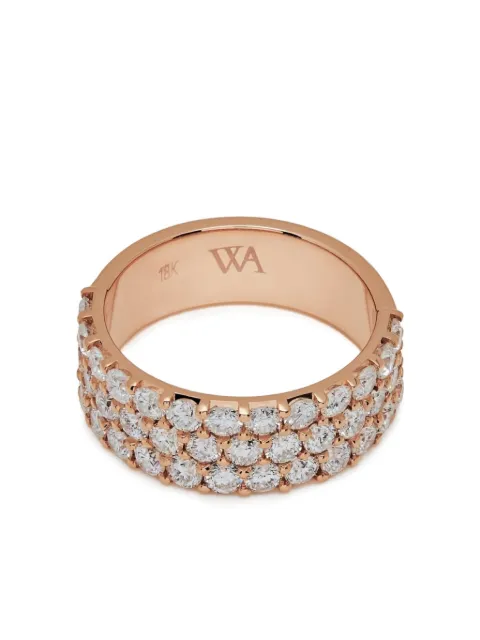 Jewels Aficionado three-row diamond ring Pink RING3ROWSRG