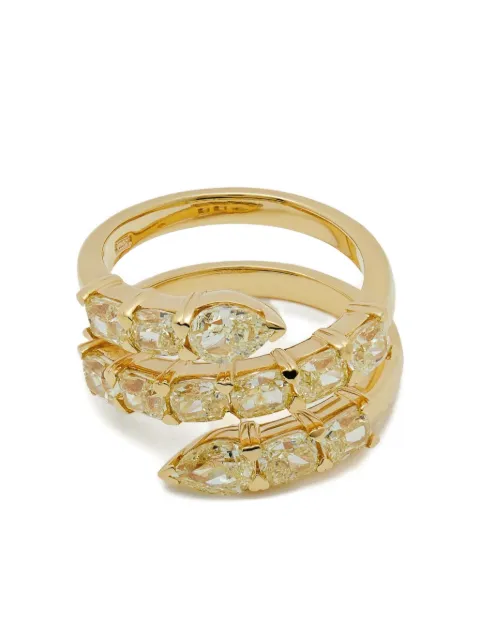 Jewels Aficionado 18K yellow gold diamond twist ring Gold JAR17YYG