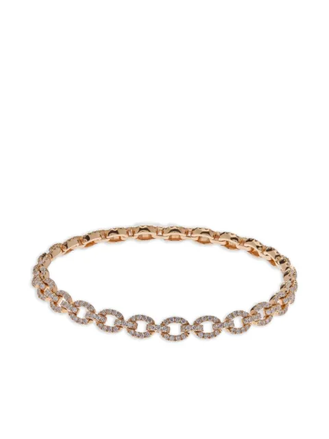 Jewels Aficionado 18K rose gold diamond link bracelet Pink JAB35DWG
