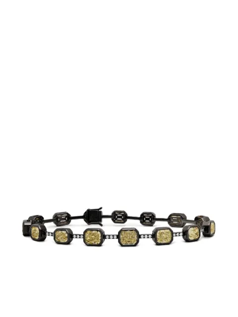 Jewels Aficionado 18K yellow gold embellished diamond bracelet Black LB5065