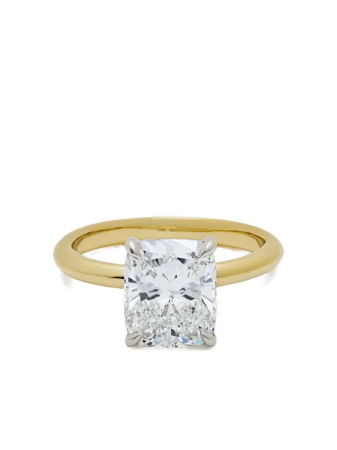 Jewels Aficionado 18K yellow gold and platinum diamond ring Gold JAR46DYG