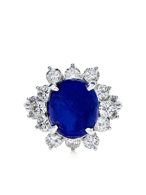 Jewels Aficionado platinum sapphire and diamond ring Silver SAPPHIRERING