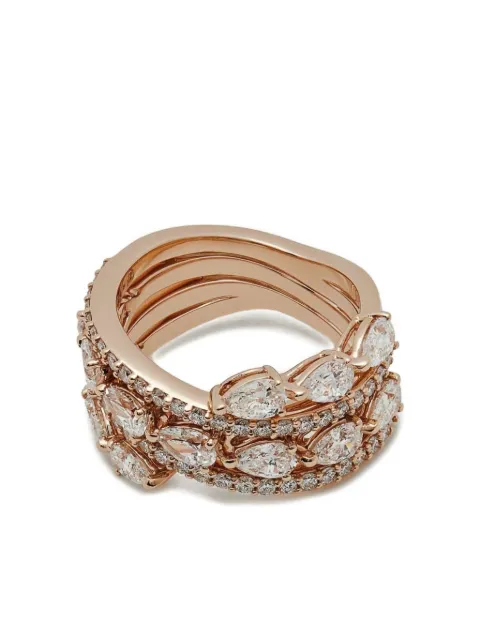 Jewels Aficionado 18K rose gold diamond twist ring Pink JAR25DRG