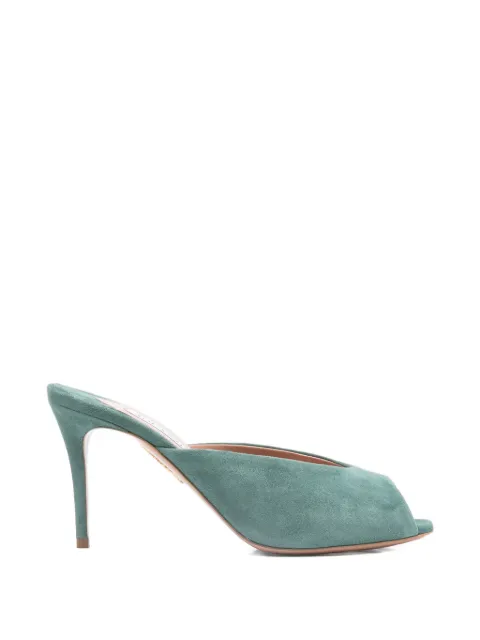 Aquazzura Secret open-toe leather sandals Green SETMIDM0SUELGE