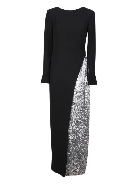 Givenchy sequin long-sleeve maxi dress Black BW21H214N6001