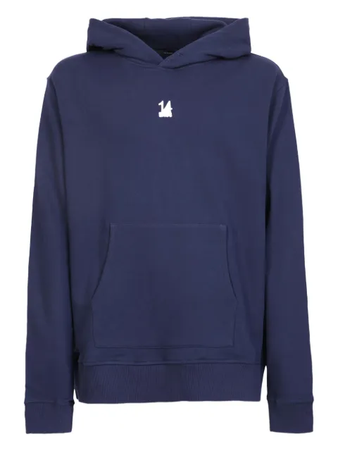 14BROS logo hoodie Blue 14128A4063B45690