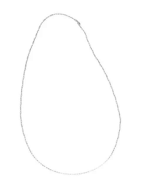 Jewels Aficionado 18K white gold diamond chain necklace Silver C9361