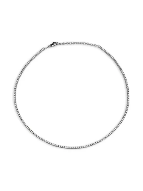 Jewels Aficionado Estelle diamond tennis necklace Silver JAN21DWG