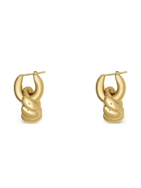 Jewels Aficionado 18K yellow gold double hoop earrings Gold JAE33NYG