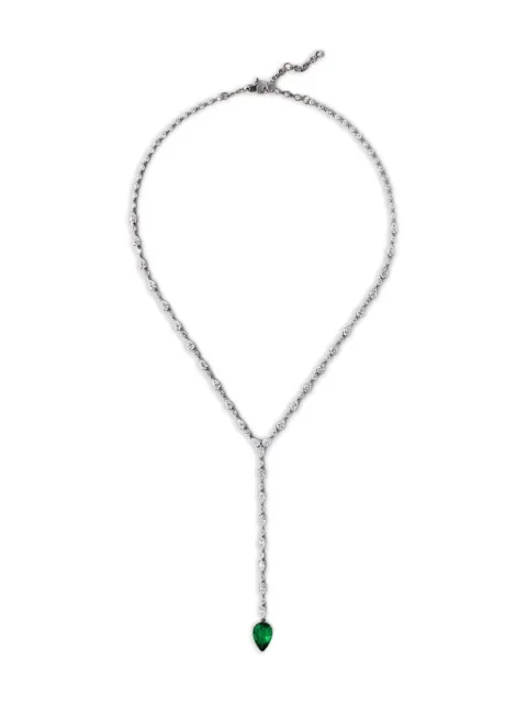 Jewels Aficionado interchangeable multi-stone lariat necklace Silver JAN53DWG